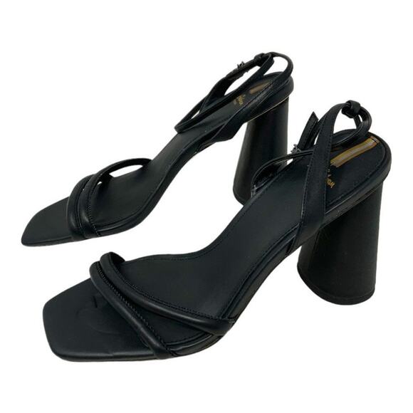 Sam Edelman Kia Block Heel Sandal Black Leather Size 10W NWT $120 MSRP - Picture 5 of 7